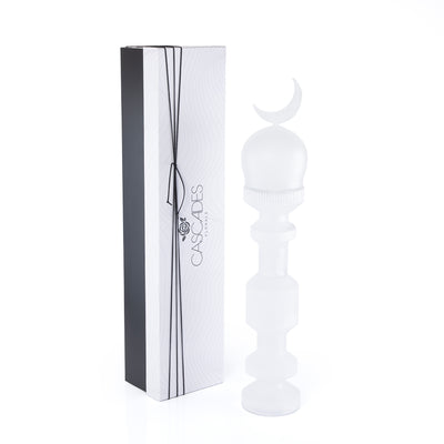 Medium Glass Minarets Décor with Gift Box - White