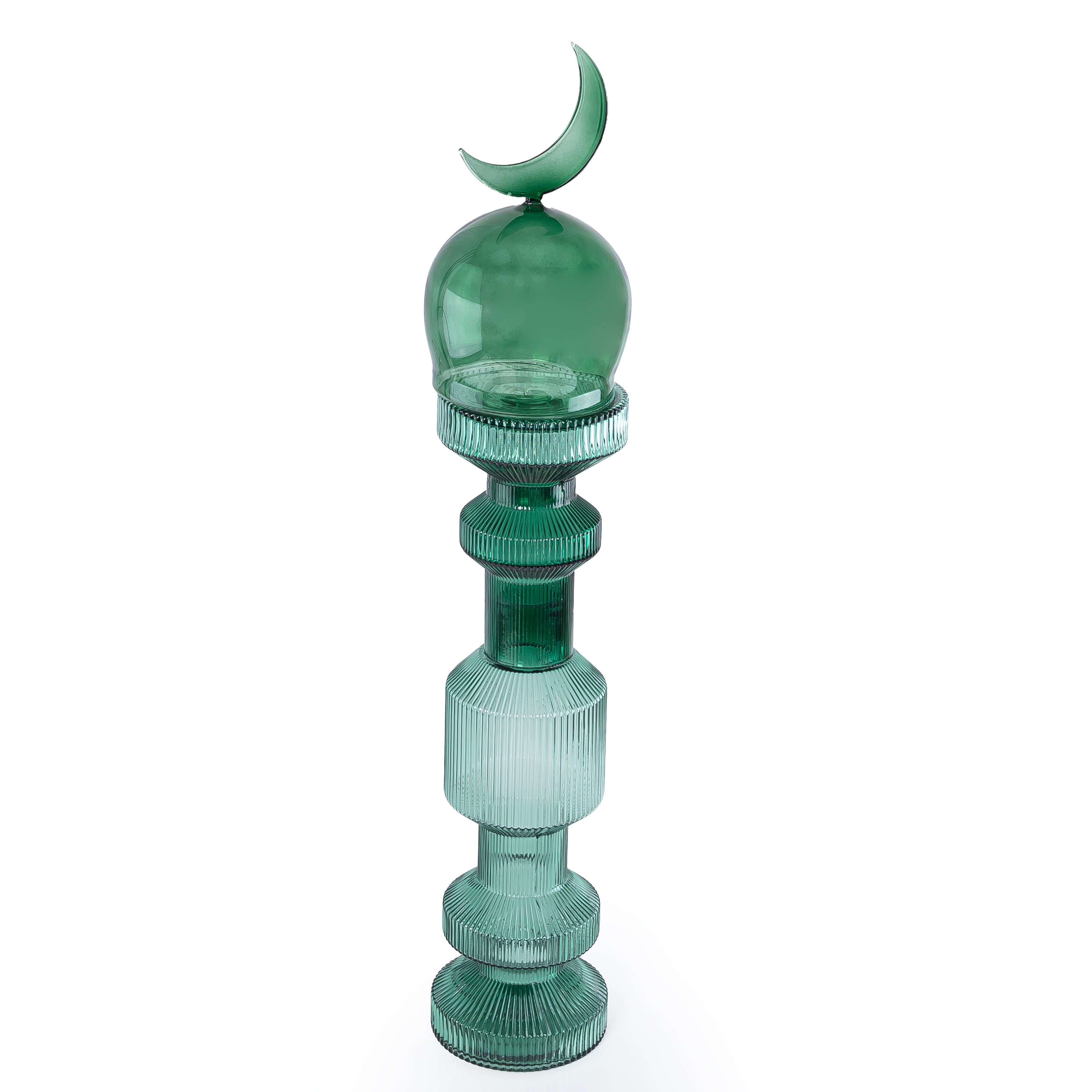 Medium Glass Minarets Décor with Gift Box - Green