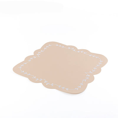 Faux leather placement - beige