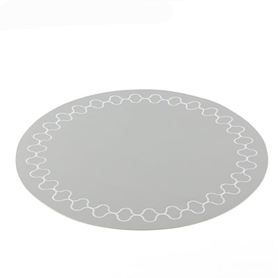 Circular Faux leather placement - grey