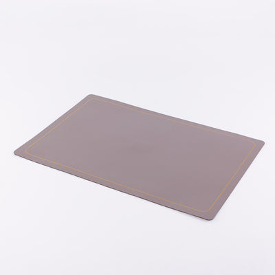 Set of 6 Rectangle Faux Leather Dining Placemat - Rose gold