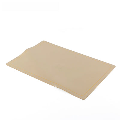 Set of 6 Rectangle Faux Leather Dining Placemat - Gold
