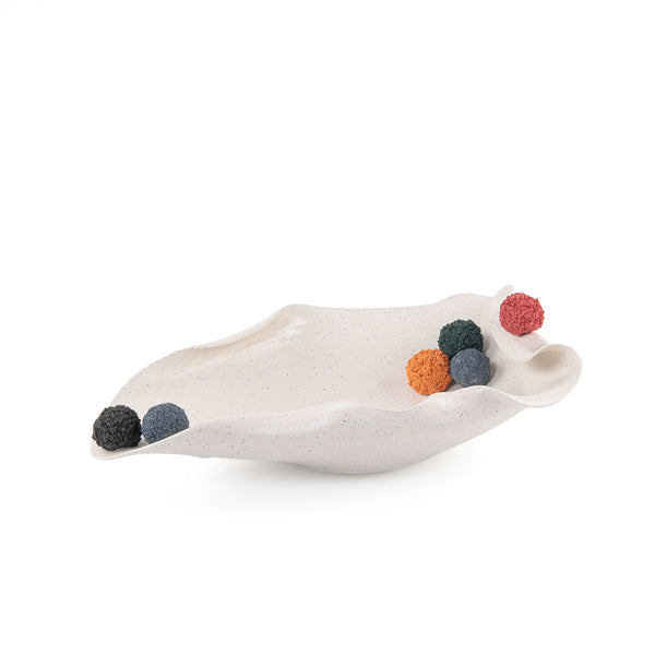 Ceramic Bowl with Colorful Accents