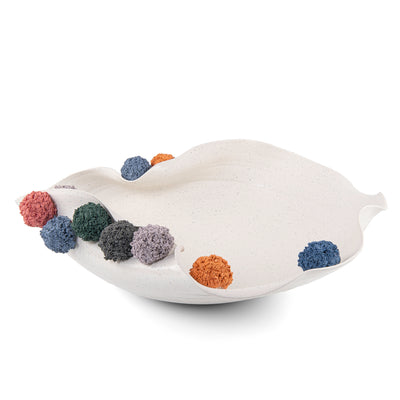 Ceramic Bowl with Colorful Accents