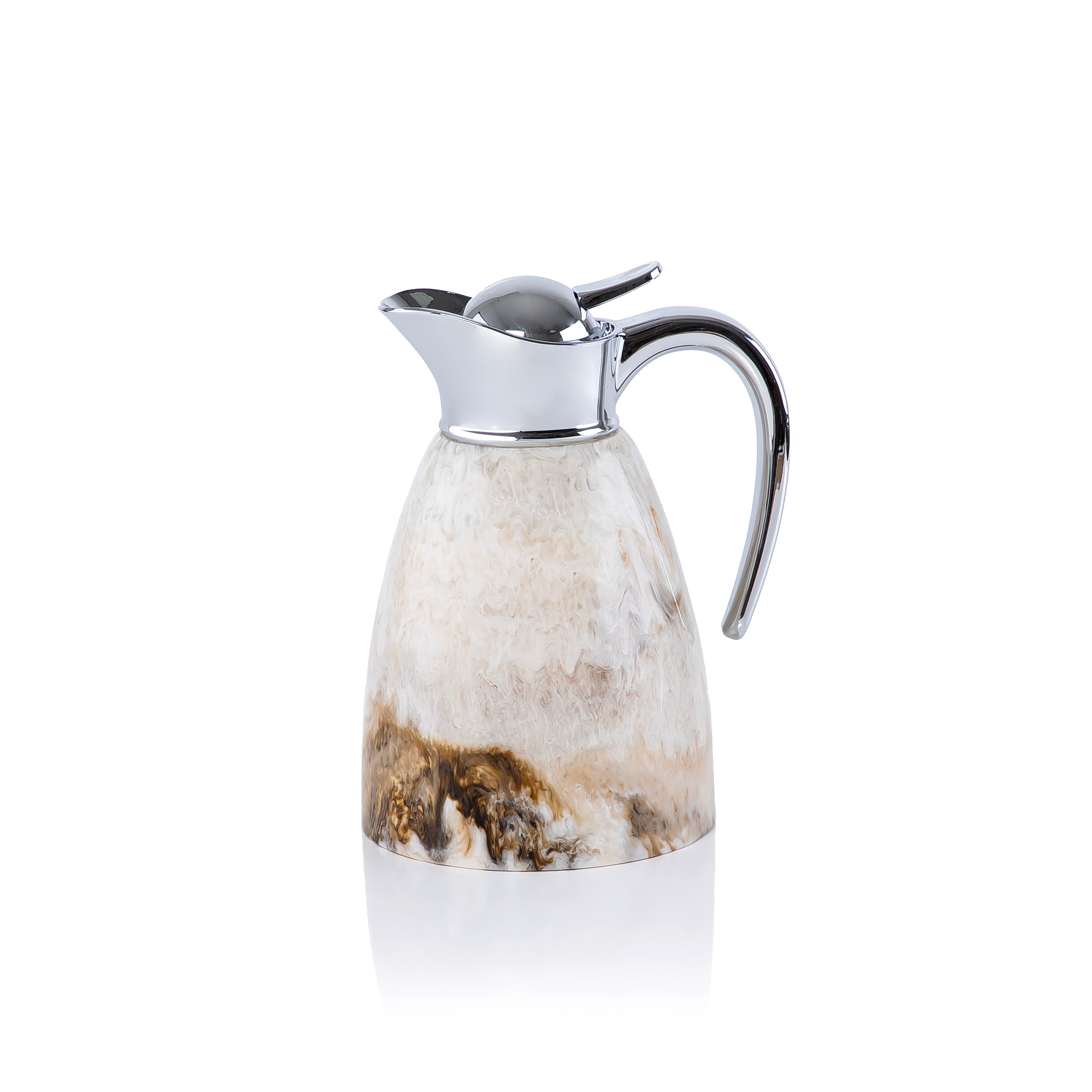 1L Elegant Resin Thermos Flask – Beige