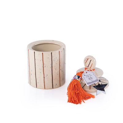 Ceramic Gergean Jar -Beige