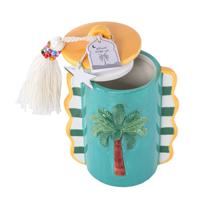 Ceramic Gergean Jar -Turquoise