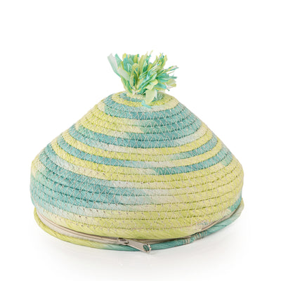 وعاء قرقيعان منسوجة يدويًا خيوط ملونة