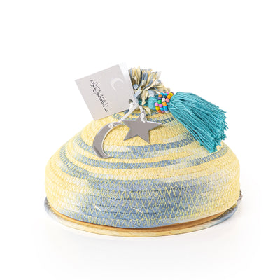 وعاء قرقيعان منسوجة يدويًا خيوط ملونة