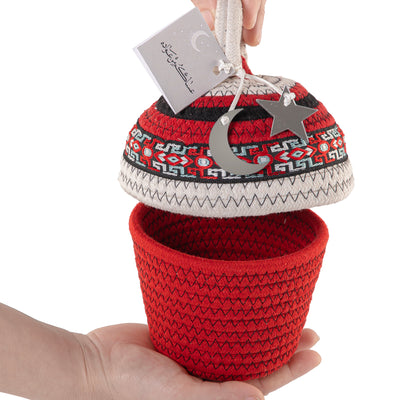 Handwoven Cone Gergean Box with Lid