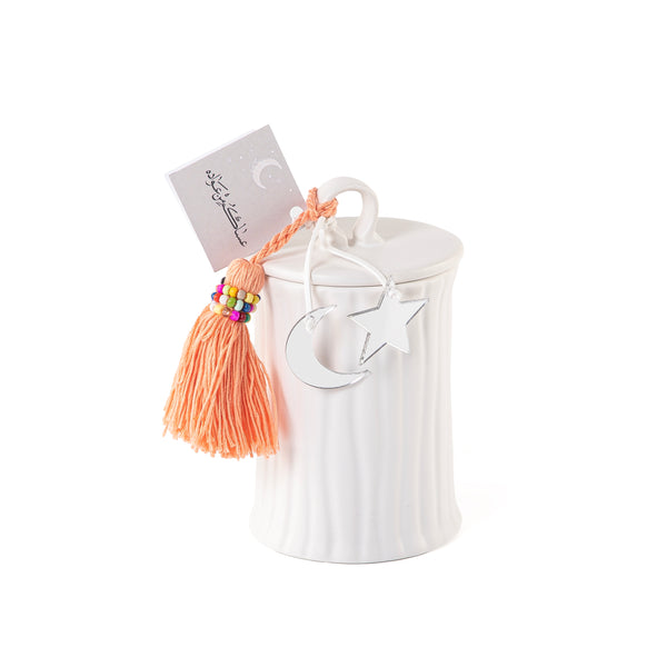 Ceramic Gargee'an Jar with  Cylindrical Wavy Design