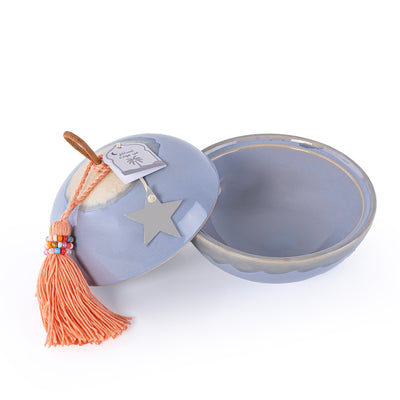 Ceramic Gergean Box With Cover - Purple