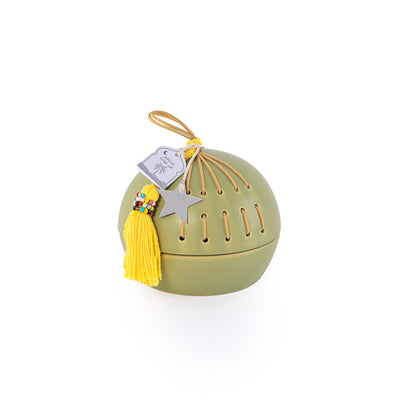 Ceramic Gergean Box With Cover - Light Green