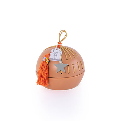 Ceramic Gergean Box With Cover - Peach