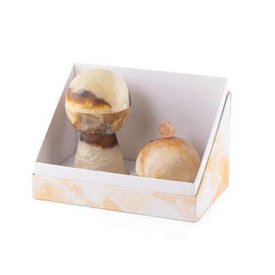 Set of resin mabkhar with aclyric gift box