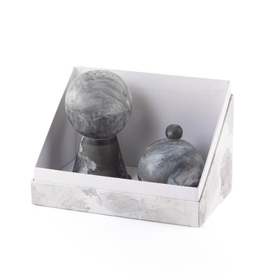 Set of resin mabkhar with aclyric gift box