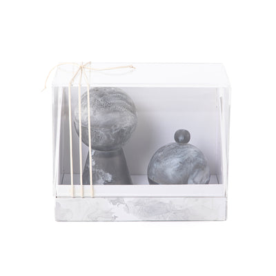 Set of resin mabkhar with aclyric gift box