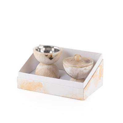 طقم مبخر من الراتنج مع بوكس هدايا اكريليك