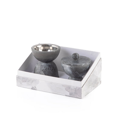 طقم مبخر من الراتنج مع بوكس هدايا اكريليك