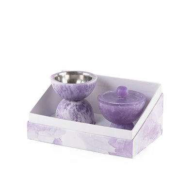 طقم مبخر من الراتنج مع بوكس هدايا اكريليك