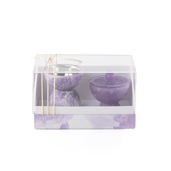 طقم مبخر من الراتنج مع بوكس هدايا اكريليك