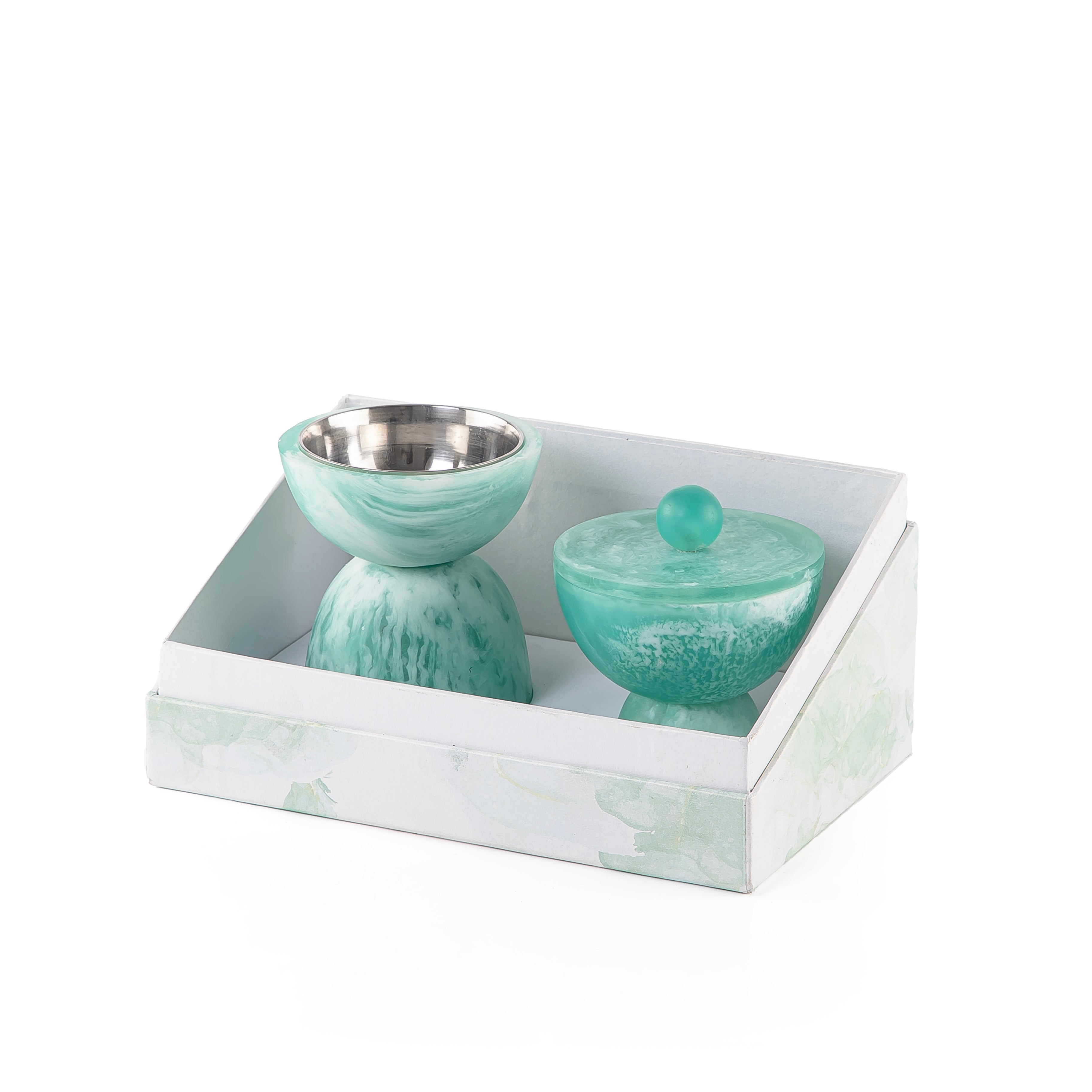 Set of resin mabkhar with aclyric gift box