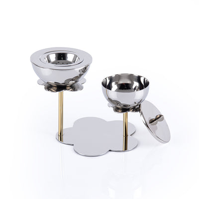 Elegant Incense Burner – Silver & Gold