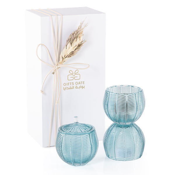 Crystal mabkhar set - blue