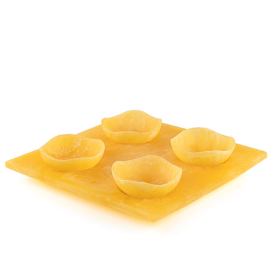 Resin Serving Set with 4 Small Bowls and Tray