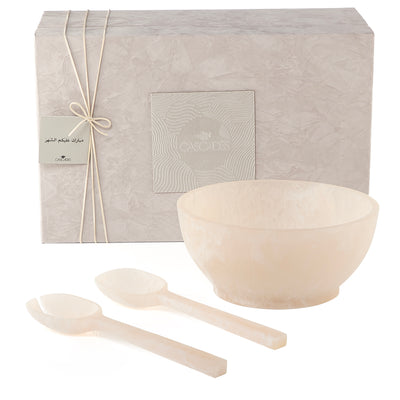 Resin Serving Set with Bowl and Two Spoons