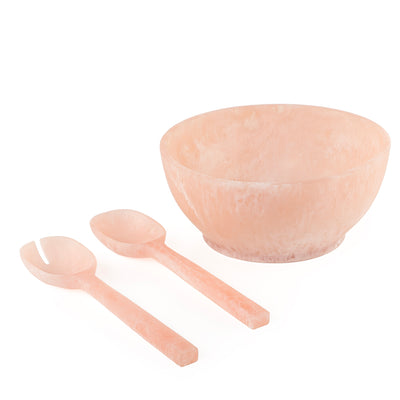 Resin Serving Set with Bowl and Two Spoons