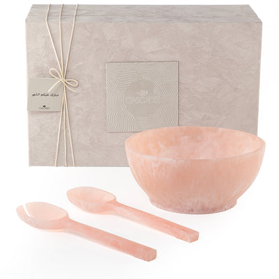 Resin Serving Set with Bowl and Two Spoons