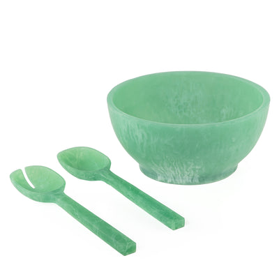 Resin Serving Set with Bowl and Two Spoons