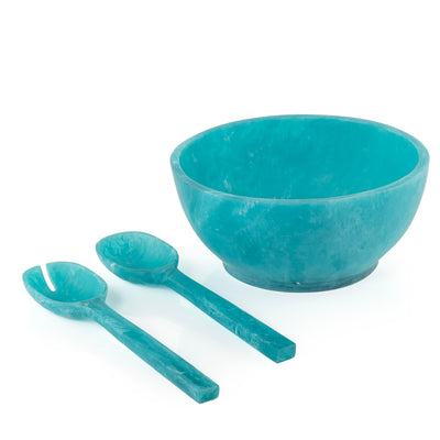 Resin Serving Set with Bowl and Two Spoons