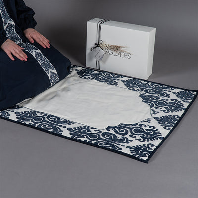 Cotton Prayer Set with Dress and Rectangular Prayer Mat in Gift Box