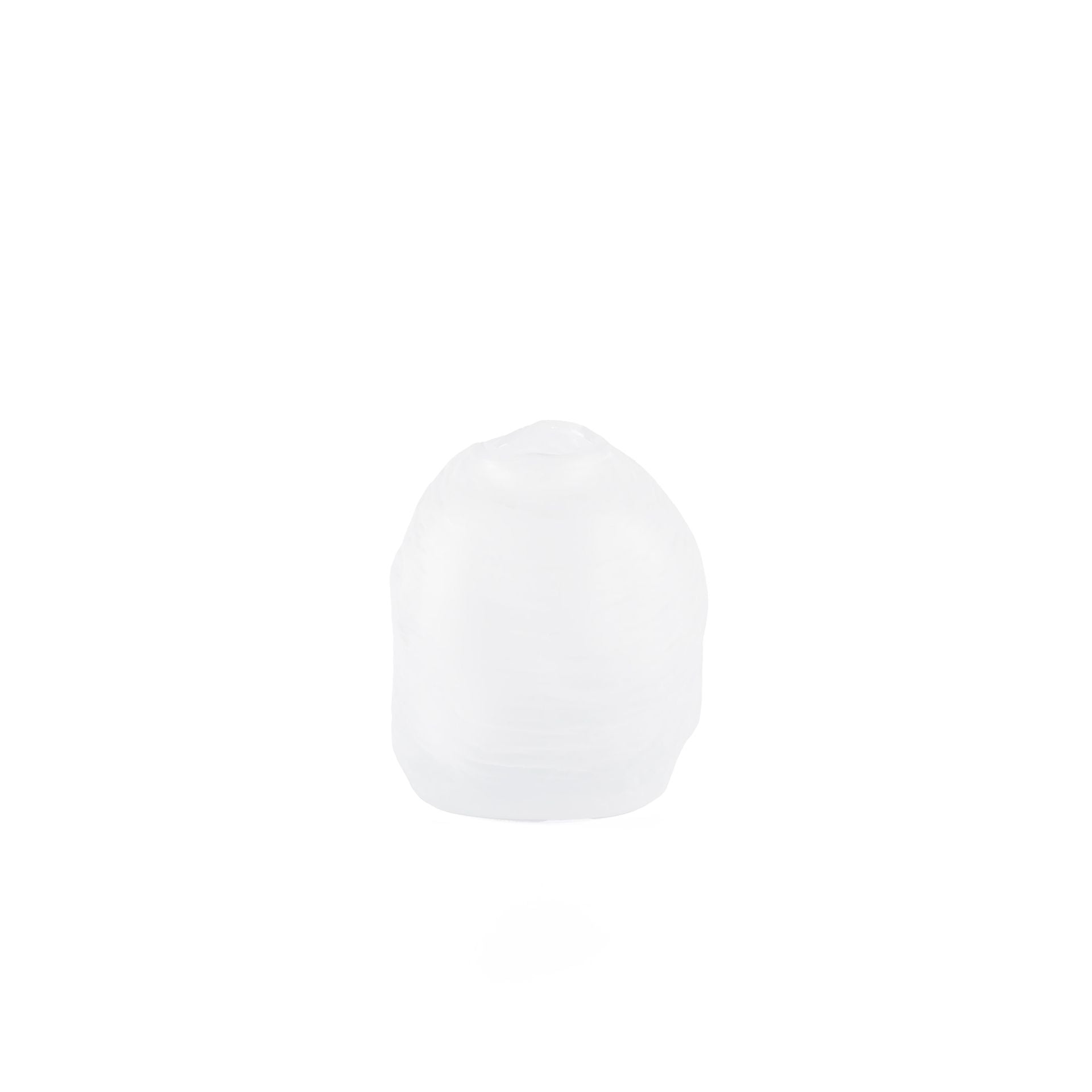 Irregular-shaped white glass vase