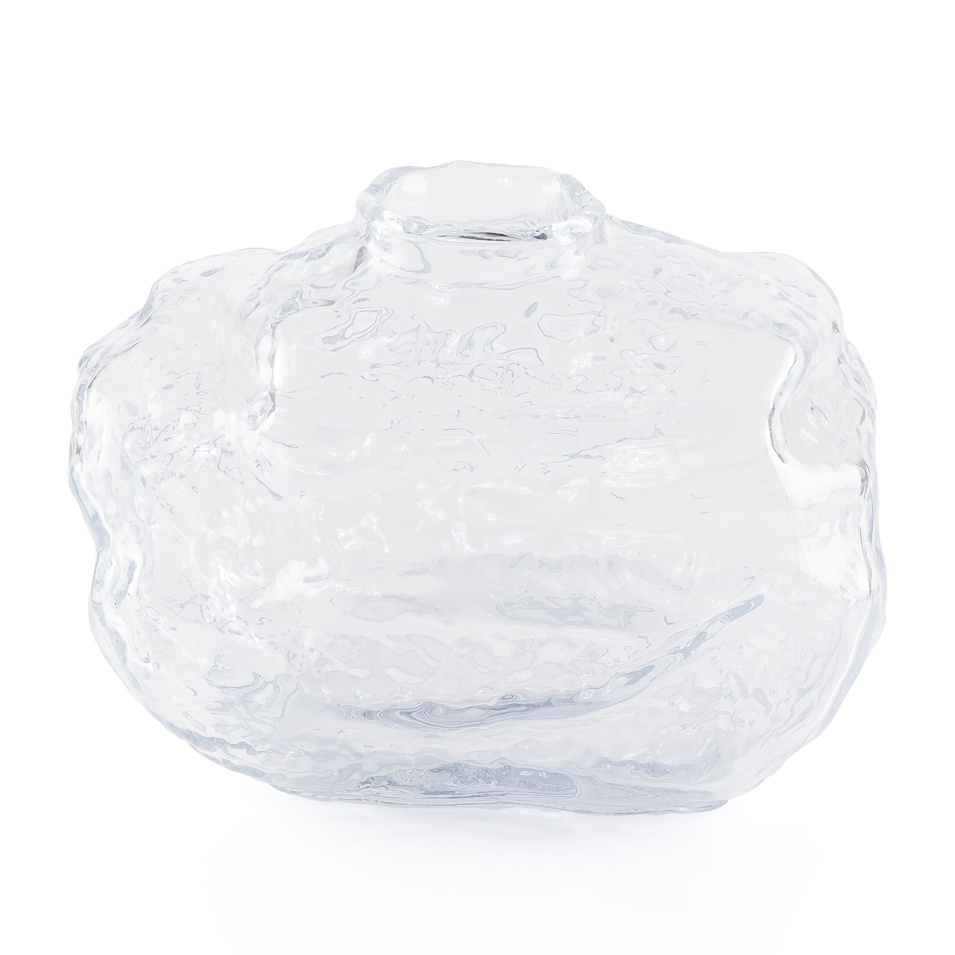 Transparent Irregular shaped glass vase