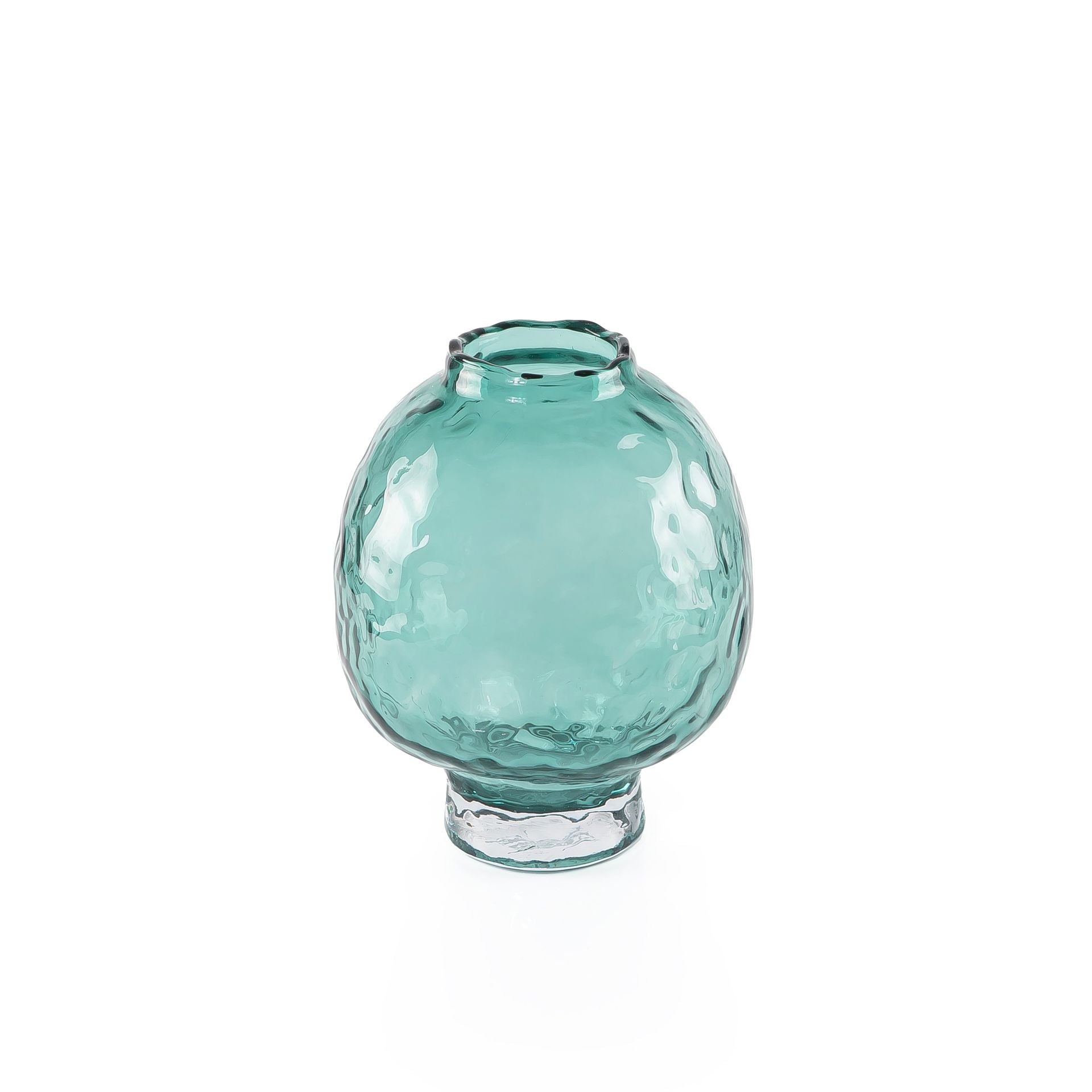 Dark green - transparent glass vase