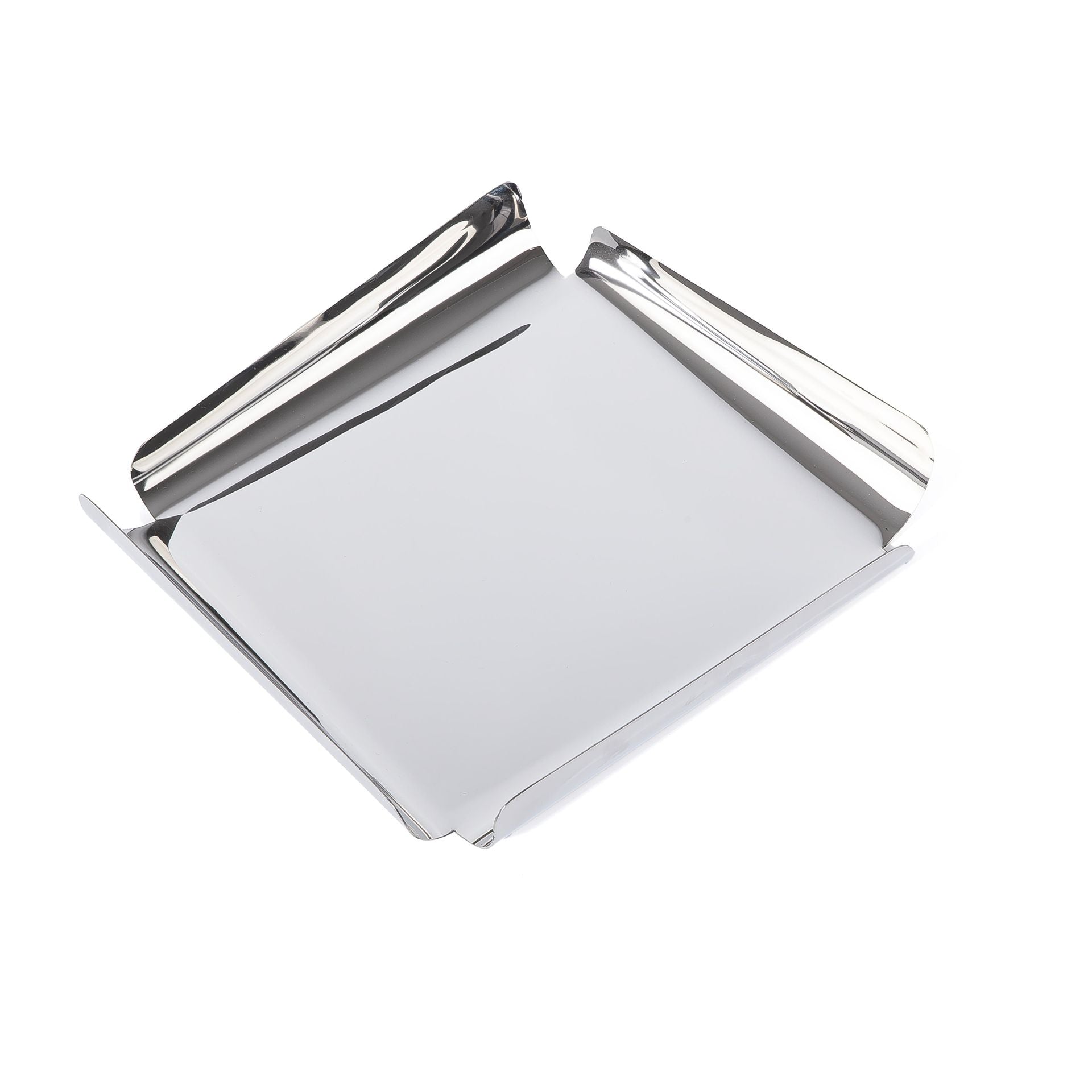 صينية تقديم معدنية أنيقة بلمسة فضية - صغير