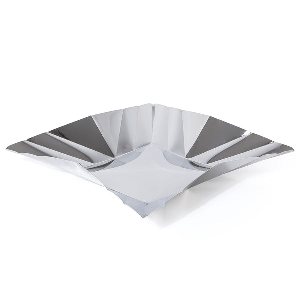 Elegant silver metal serving tray - Large