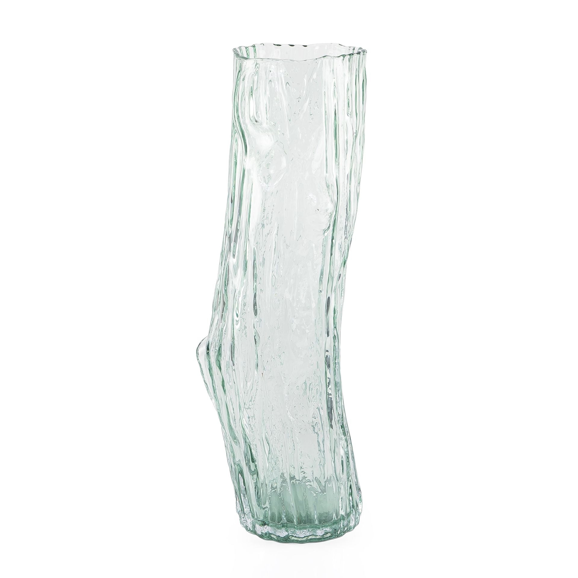Traditional transparent glass vase