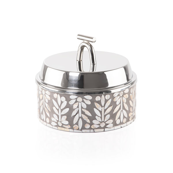 حافظ حرارة الطعام من الصدف و الإستانلس ستيل حجم صغير - رمادي