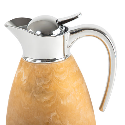 Durable 1.0L resin thermos - olive yellow