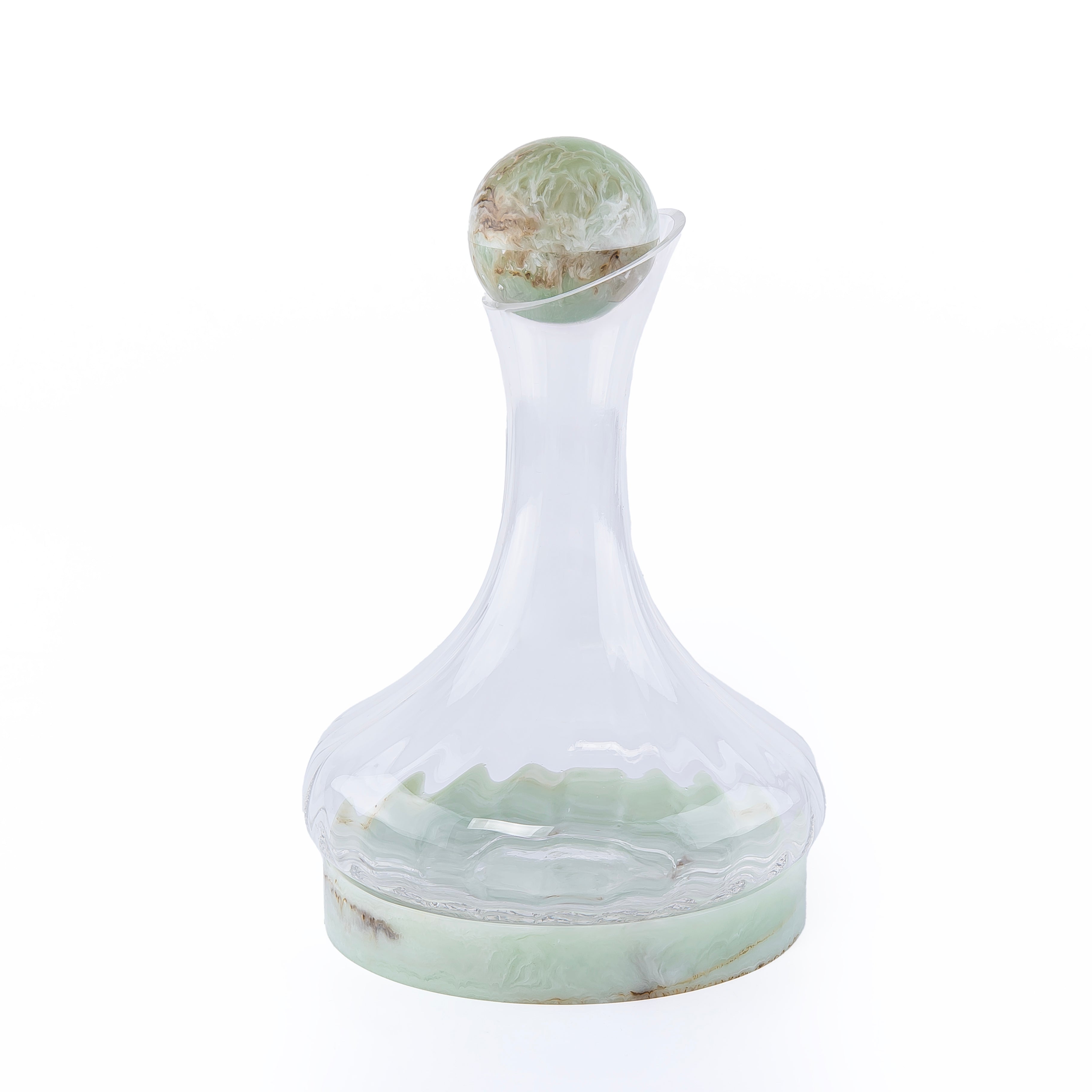 1.8L Glass & Resin Jar - Green