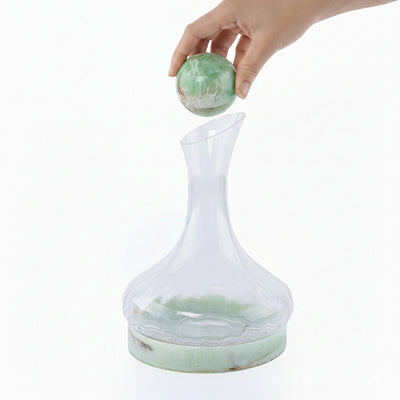 1.8L Glass & Resin Jar - Green