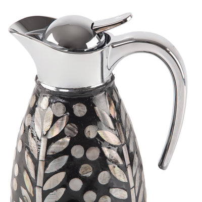 ترمس من الصدف سعة 1.0 لتر حافظ للحرارة - أسود