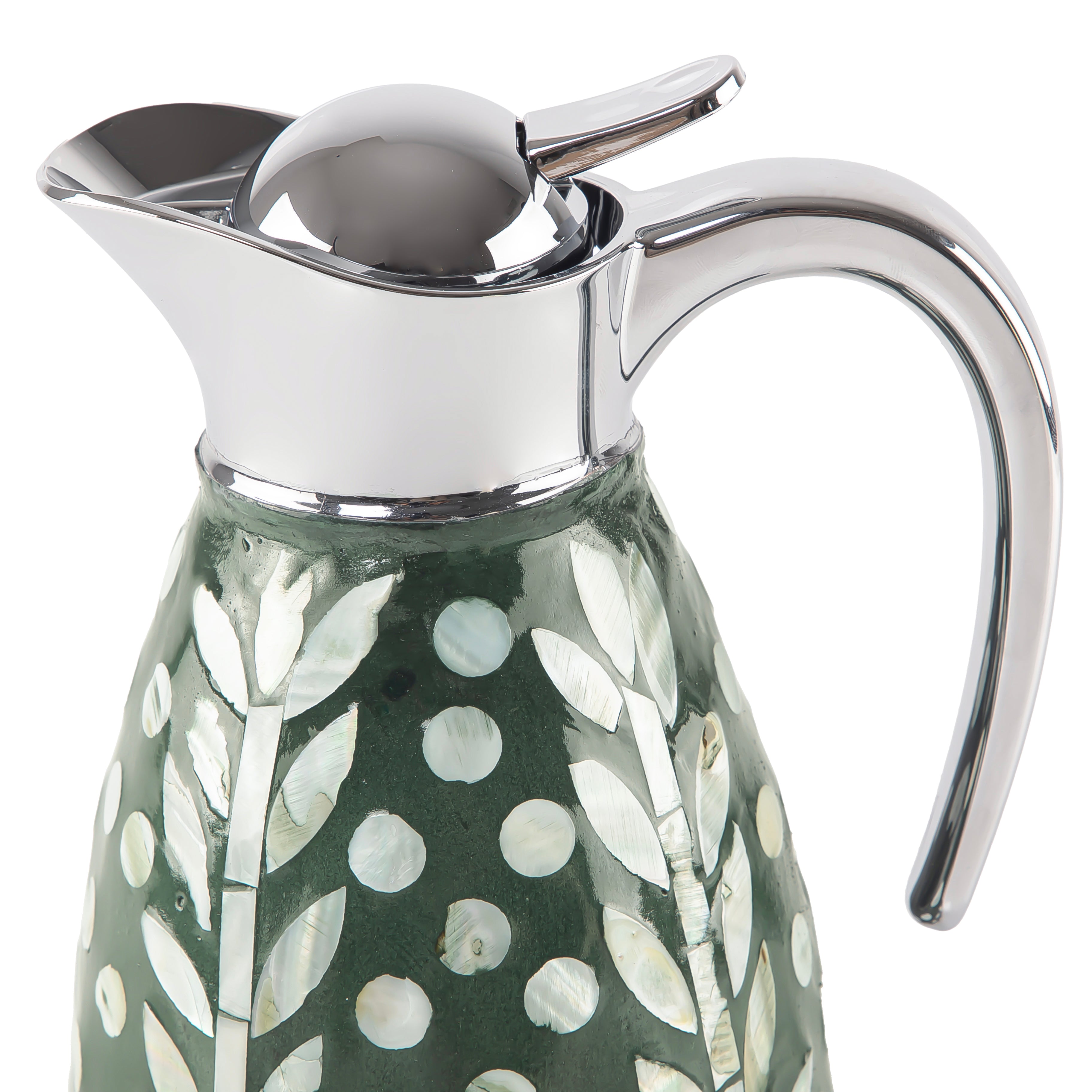 1.0L Mother of pearl thermos - green