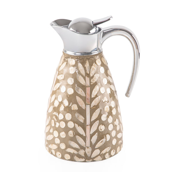 1.5L Mother of pearl thermos - cream