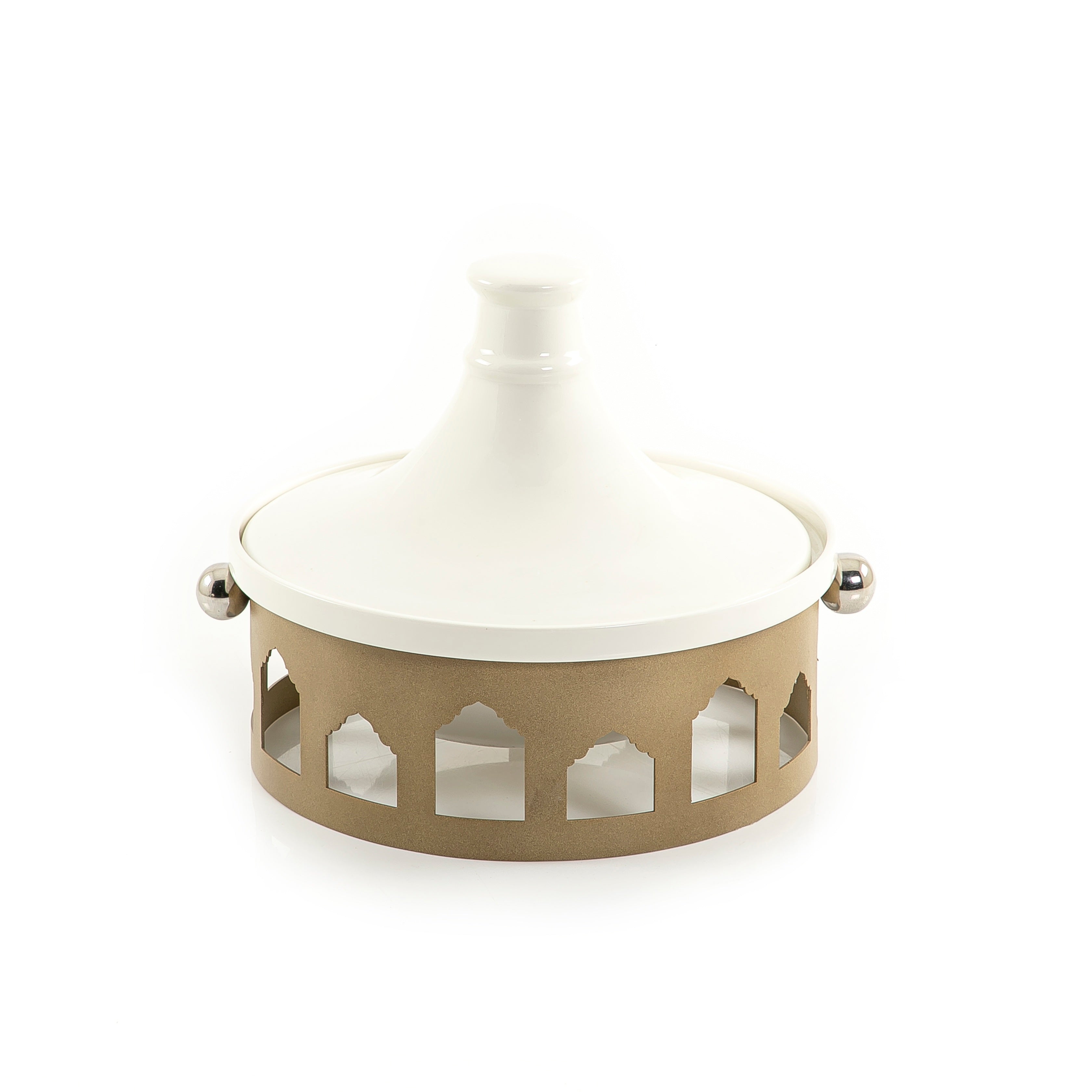 طبق سيراميك بقاعده معدن