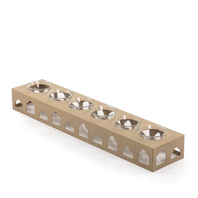 حامل فناجين قهوة معدني أنيق بلمسة عربية